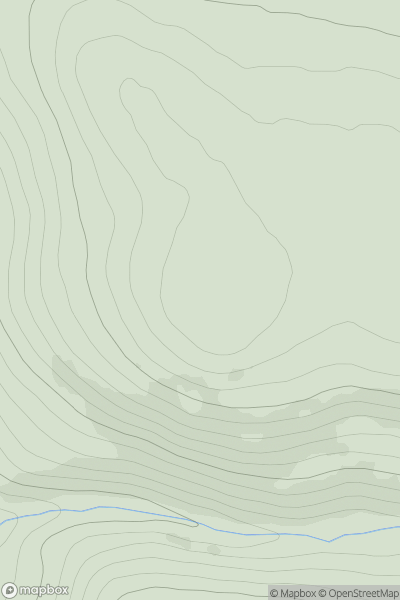 Thumbnail image for Kinbrace Hill showing contour plot for surrounding peak