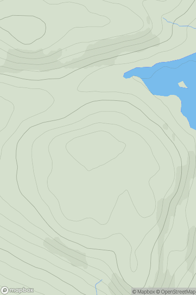 Thumbnail image for Creagan Dubh showing contour plot for surrounding peak