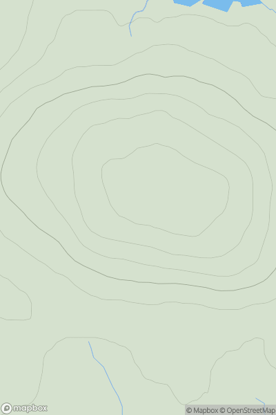 Thumbnail image for Cnoc a' Mhaoil Ruaidh showing contour plot for surrounding peak