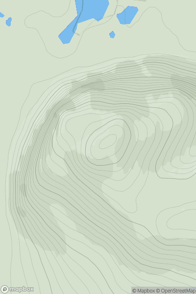 Thumbnail image for Creag na Faoilinn showing contour plot for surrounding peak