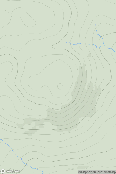 Thumbnail image for Cnoc Dubh Beag showing contour plot for surrounding peak