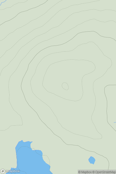 Thumbnail image for Cnoc an Lochan Duighe showing contour plot for surrounding peak