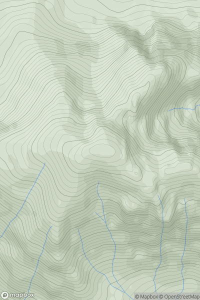 Thumbnail image for Liathach - Mullach an Rathain showing contour plot for surrounding peak