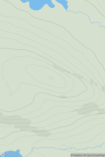Thumbnail image for Sron Ach' a' Bhacaidh showing contour plot for surrounding peak