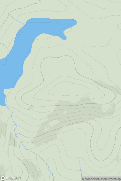 Thumbnail image for Meall Loch Laoigh showing contour plot for surrounding peak