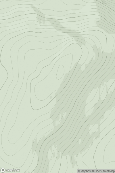 Thumbnail image for Beinn an Amair showing contour plot for surrounding peak