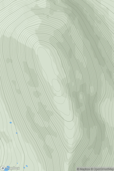 Thumbnail image for Beinn Eighe - Ruadh-stac Mor showing contour plot for surrounding peak