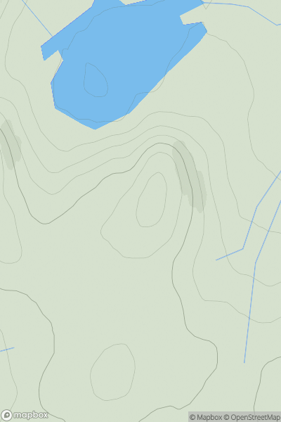 Thumbnail image for Meall Bad na Cuaiche NW Top showing contour plot for surrounding peak