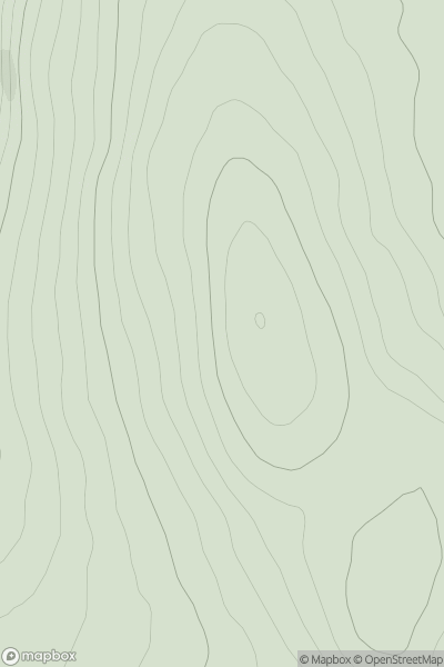 Thumbnail image for Beinn nan Coireag showing contour plot for surrounding peak
