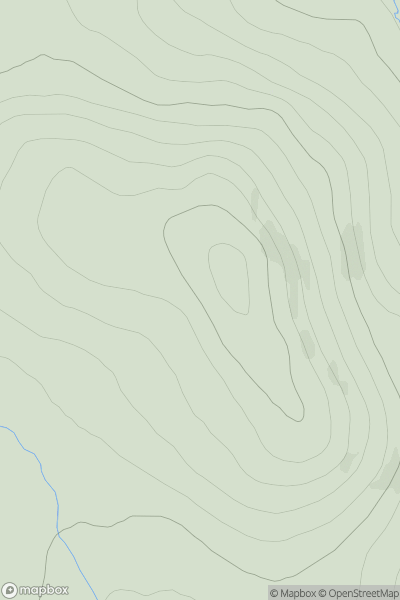 Thumbnail image for Coriefeuran Hill showing contour plot for surrounding peak