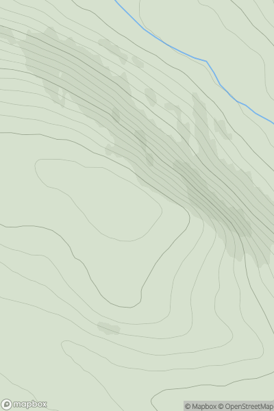 Thumbnail image for Leathad Ghaicarain showing contour plot for surrounding peak