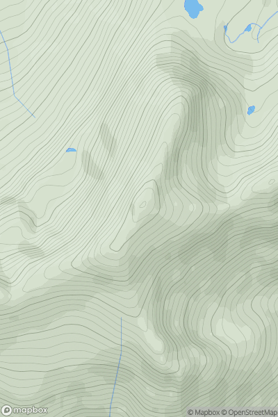 Thumbnail image for Beinn Eighe - Spidean Coire nan Clach showing contour plot for surrounding peak