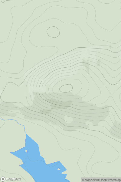 Thumbnail image for Cnoc an Leothaid showing contour plot for surrounding peak