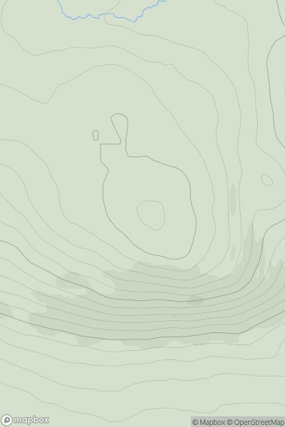 Thumbnail image for Creag Dail na Meine showing contour plot for surrounding peak