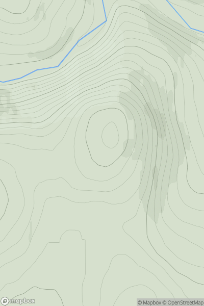 Thumbnail image for Cnoc Bad Asgaraidh showing contour plot for surrounding peak