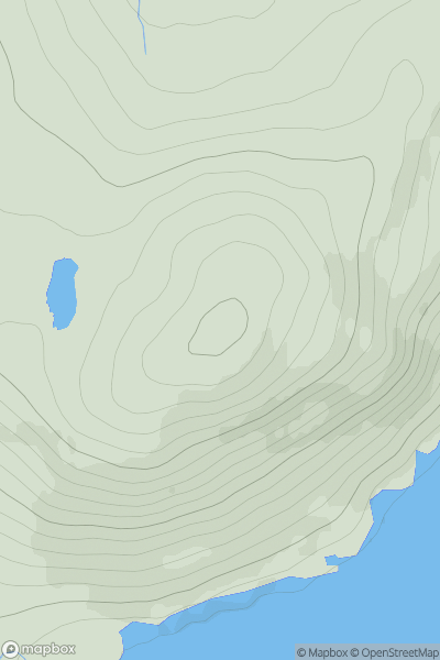 Thumbnail image for Carn Gruama Mor showing contour plot for surrounding peak