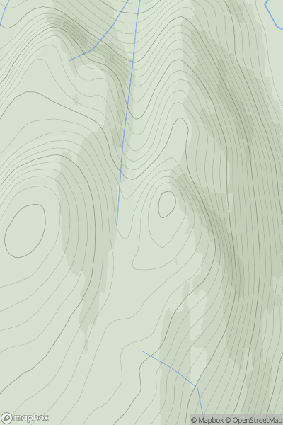 Thumbnail image for Creag na Luibe Baine showing contour plot for surrounding peak