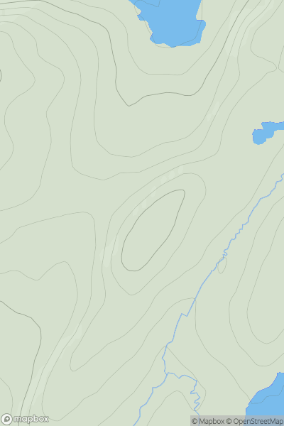 Thumbnail image for Druim Donn showing contour plot for surrounding peak