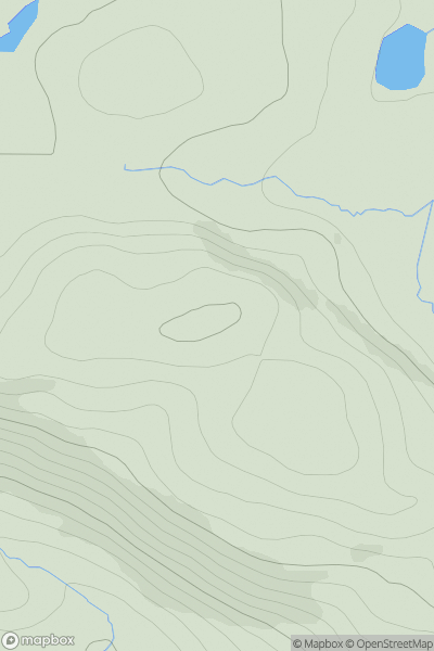 Thumbnail image for Creag Loch a' Ghiubhais showing contour plot for surrounding peak