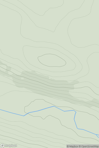 Thumbnail image for Creag Dailfeusaig showing contour plot for surrounding peak