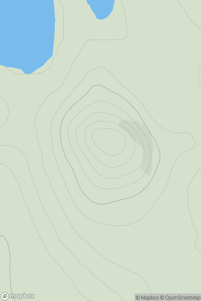 Thumbnail image for Beinn nam Bad Beag showing contour plot for surrounding peak