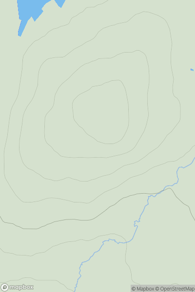 Thumbnail image for Cnoc a' Mhoid showing contour plot for surrounding peak