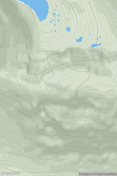 Thumbnail image for Coinneach Mhor showing contour plot for surrounding peak