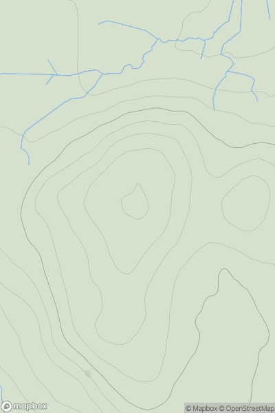 Thumbnail image for Carn Gruama Mor NW Top showing contour plot for surrounding peak