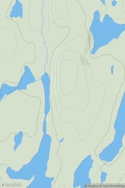 Thumbnail image for Creag nan Ealachan showing contour plot for surrounding peak