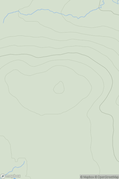 Thumbnail image for Creag an Achaidh Mhoir showing contour plot for surrounding peak