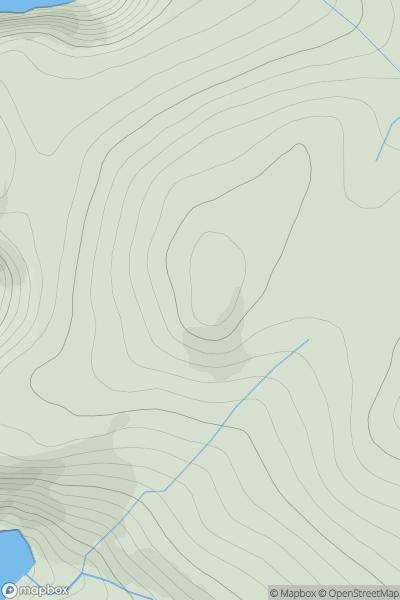 Thumbnail image for Sithean na h-Iolaireich showing contour plot for surrounding peak