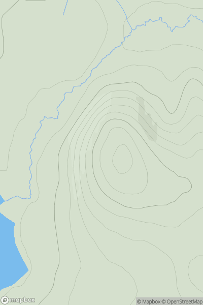 Thumbnail image for Beinn nam Bo showing contour plot for surrounding peak