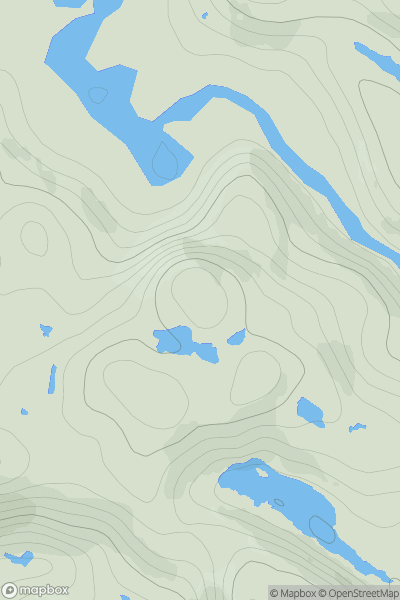 Thumbnail image for Creag na h-Iolaire North Top showing contour plot for surrounding peak