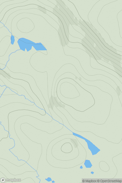Thumbnail image for Cnoc Airigh na Beinne showing contour plot for surrounding peak