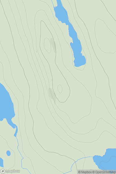 Thumbnail image for Creag Meadie showing contour plot for surrounding peak