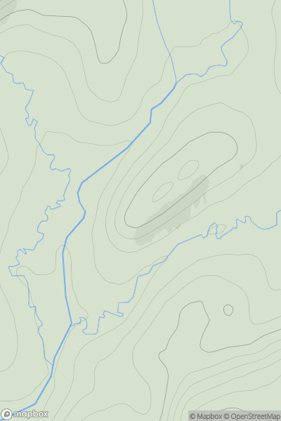 Thumbnail image for Cathair Bhan showing contour plot for surrounding peak