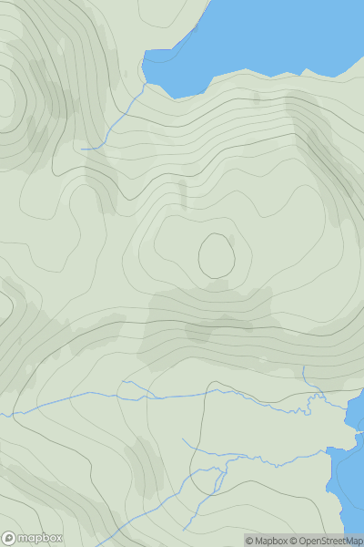 Thumbnail image for Cnuic na Braclach showing contour plot for surrounding peak