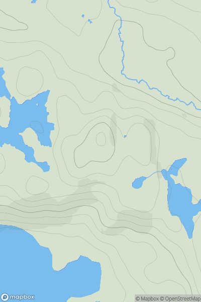 Thumbnail image for Cnoc Lochan Nigheadh showing contour plot for surrounding peak