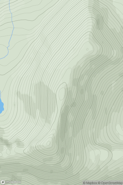 Thumbnail image for Sgurr nan Fhir Duibhe North Top showing contour plot for surrounding peak