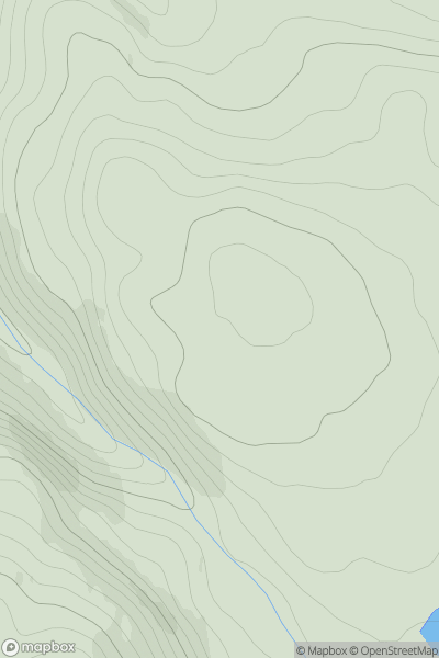 Thumbnail image for Meall a' Cheardaich showing contour plot for surrounding peak