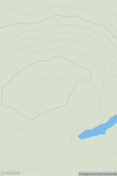 Thumbnail image for Hill of Yarrows showing contour plot for surrounding peak