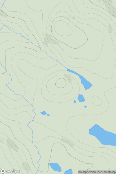 Thumbnail image for Cnoc Loch nan Eun showing contour plot for surrounding peak