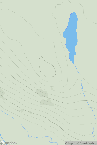 Thumbnail image for Langwell Hill showing contour plot for surrounding peak