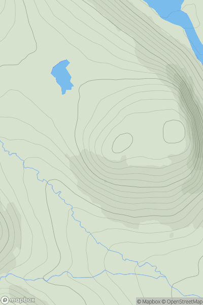 Thumbnail image for Carrol Rock showing contour plot for surrounding peak