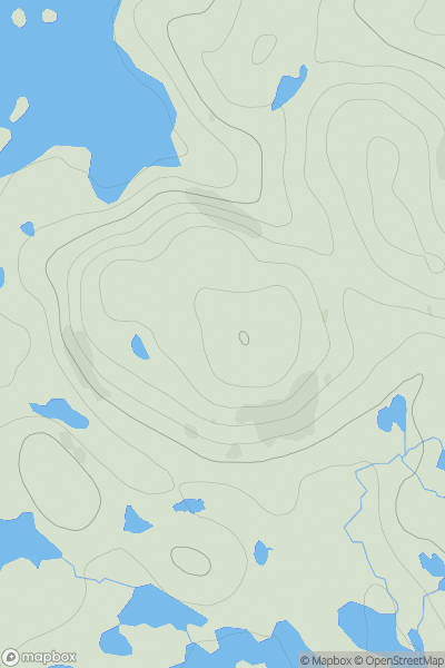 Thumbnail image for Cnoc Liath showing contour plot for surrounding peak