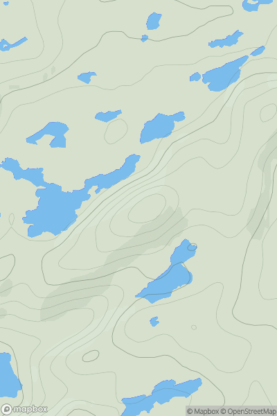 Thumbnail image for Meall a' Chuna Mor showing contour plot for surrounding peak