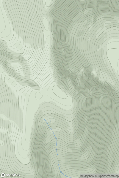 Thumbnail image for Beinn Alligin - Tom na Gruagaich showing contour plot for surrounding peak