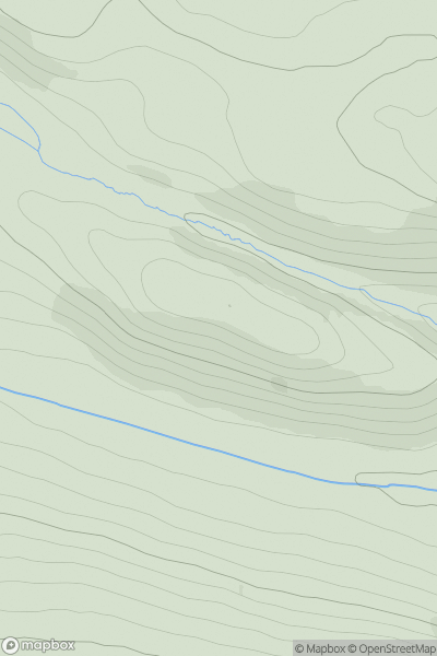 Thumbnail image for Druim Rhaoine showing contour plot for surrounding peak