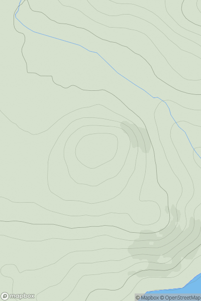 Thumbnail image for Cnoc an Tailleir showing contour plot for surrounding peak