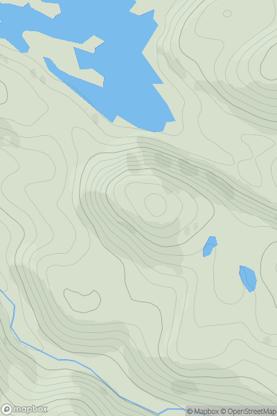 Thumbnail image for Cnoc Frith Dhughaill showing contour plot for surrounding peak
